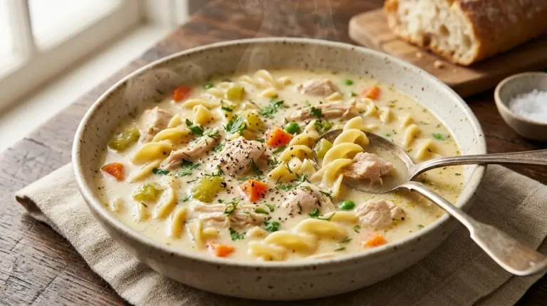 Creamy Chicken Noodle Soup (Rich & Comforting)