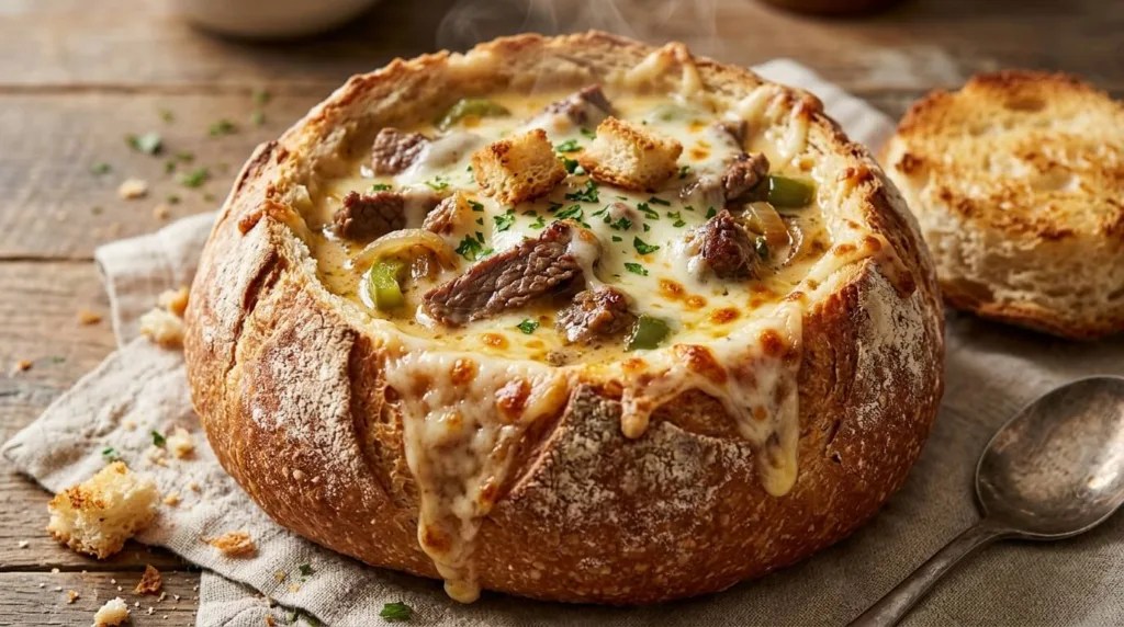 Creamy Philly Cheesesteak Soup (One-Pot Recipe)
