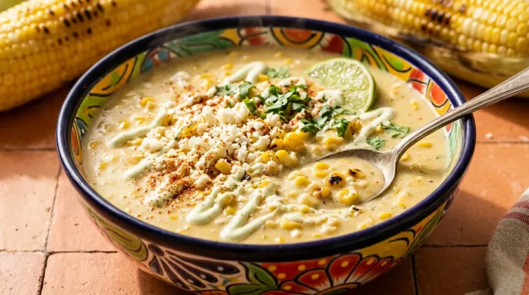 Crockpot Mexican Street Corn Soup (Creamy Elote)