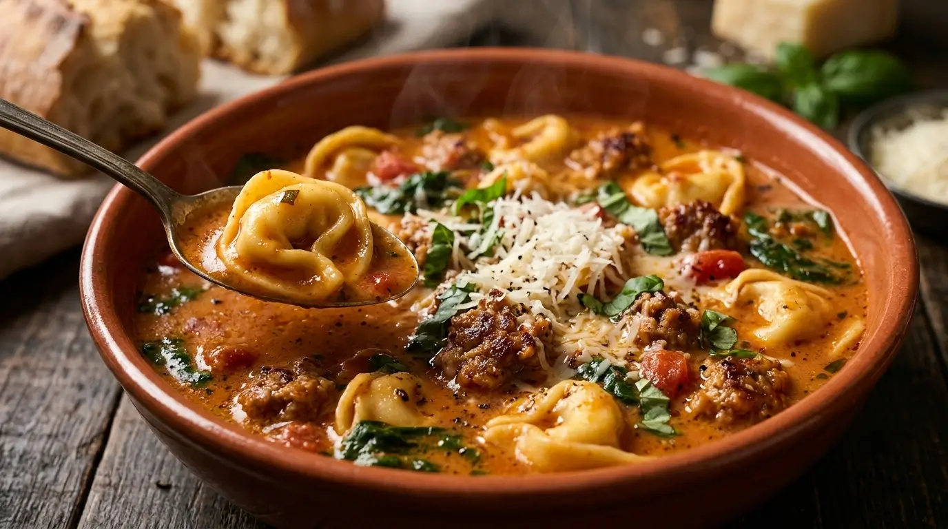 Crockpot-Sausage-Tortellini-Soup