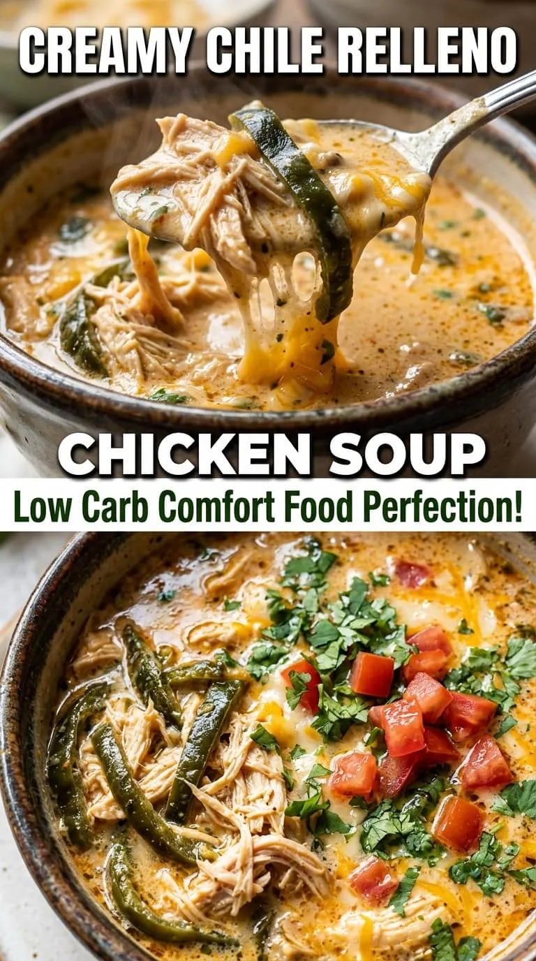 Low Carb Chile Relleno Chicken Soup