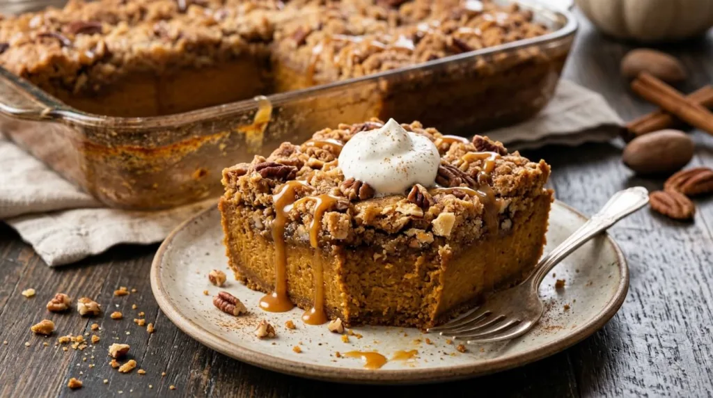 Pumpkin Crunch Cake (Easy 4-Ingredient Dessert)