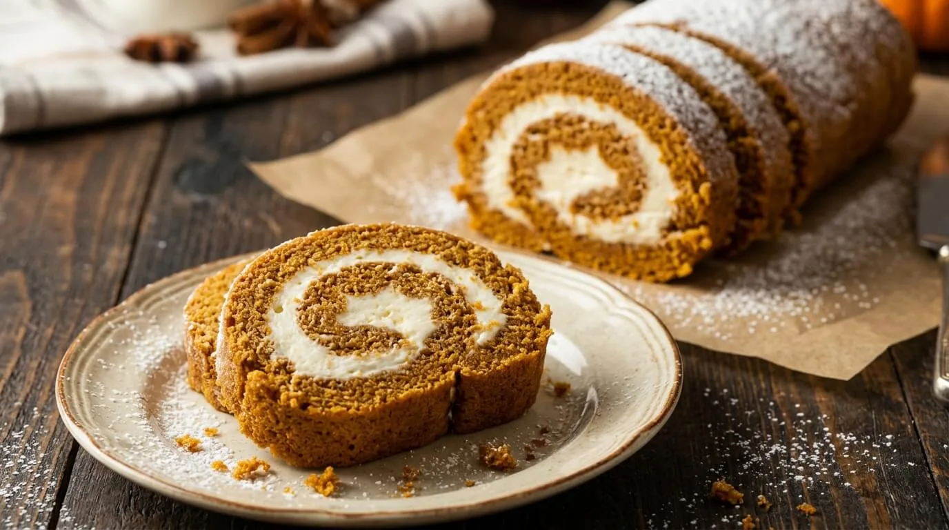 Pumpkin Roll with Cream Cheese Filling