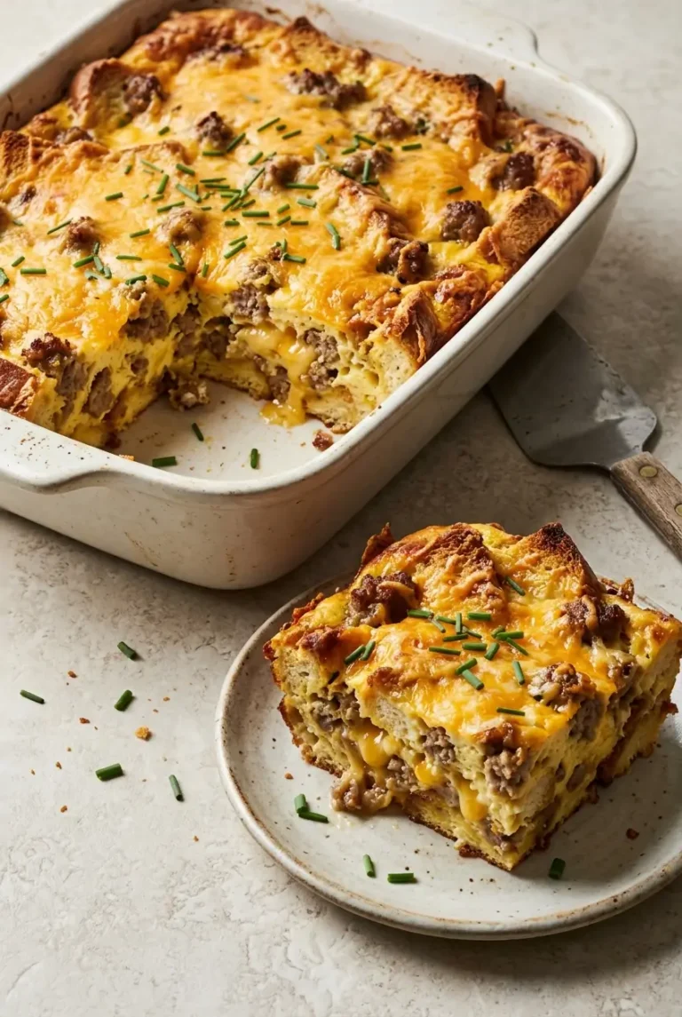 Sausage Egg and Cheese Breakfast Casserole