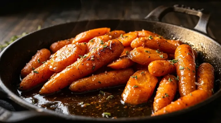 Slow Cooker Maple Brown Sugar Glazed Carrots