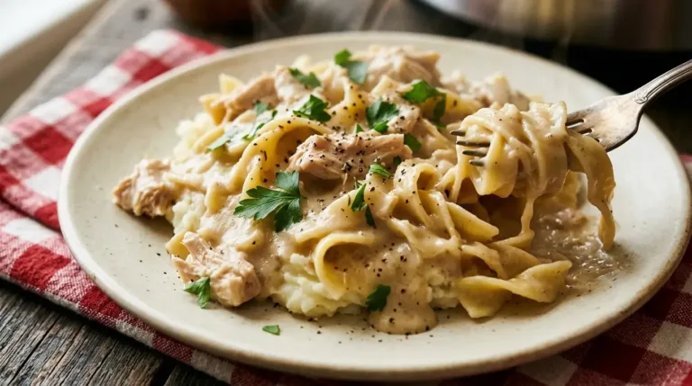 Crockpot Chicken and Noodles (Thick & Hearty)