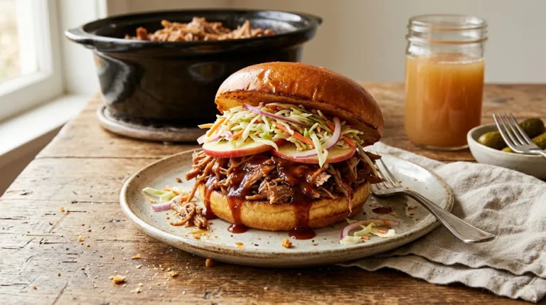 Apple Cider Pulled Pork Recipe (Slow Cooker)