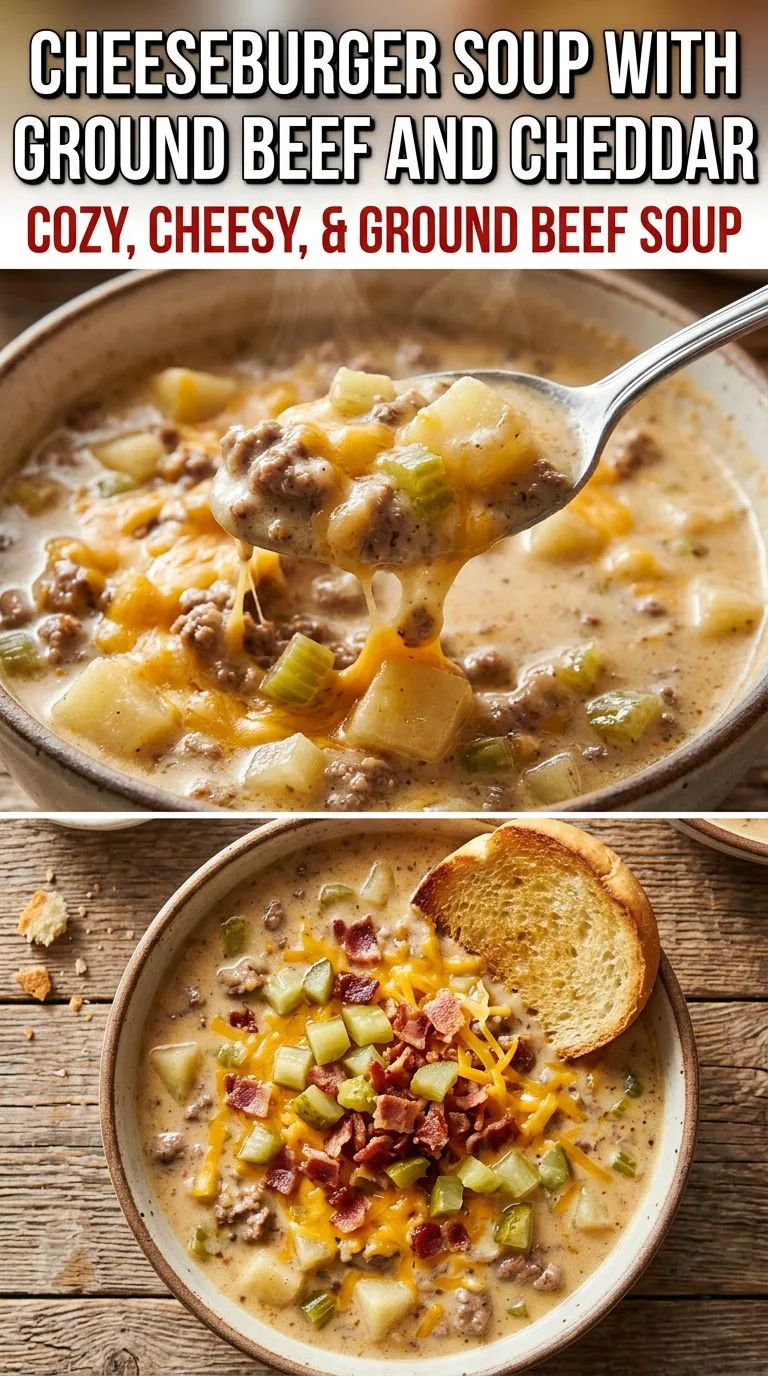 cheeseburger soup - recipe photo