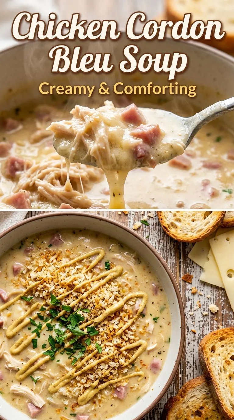 chicken cordon bleu soup - recipe photo