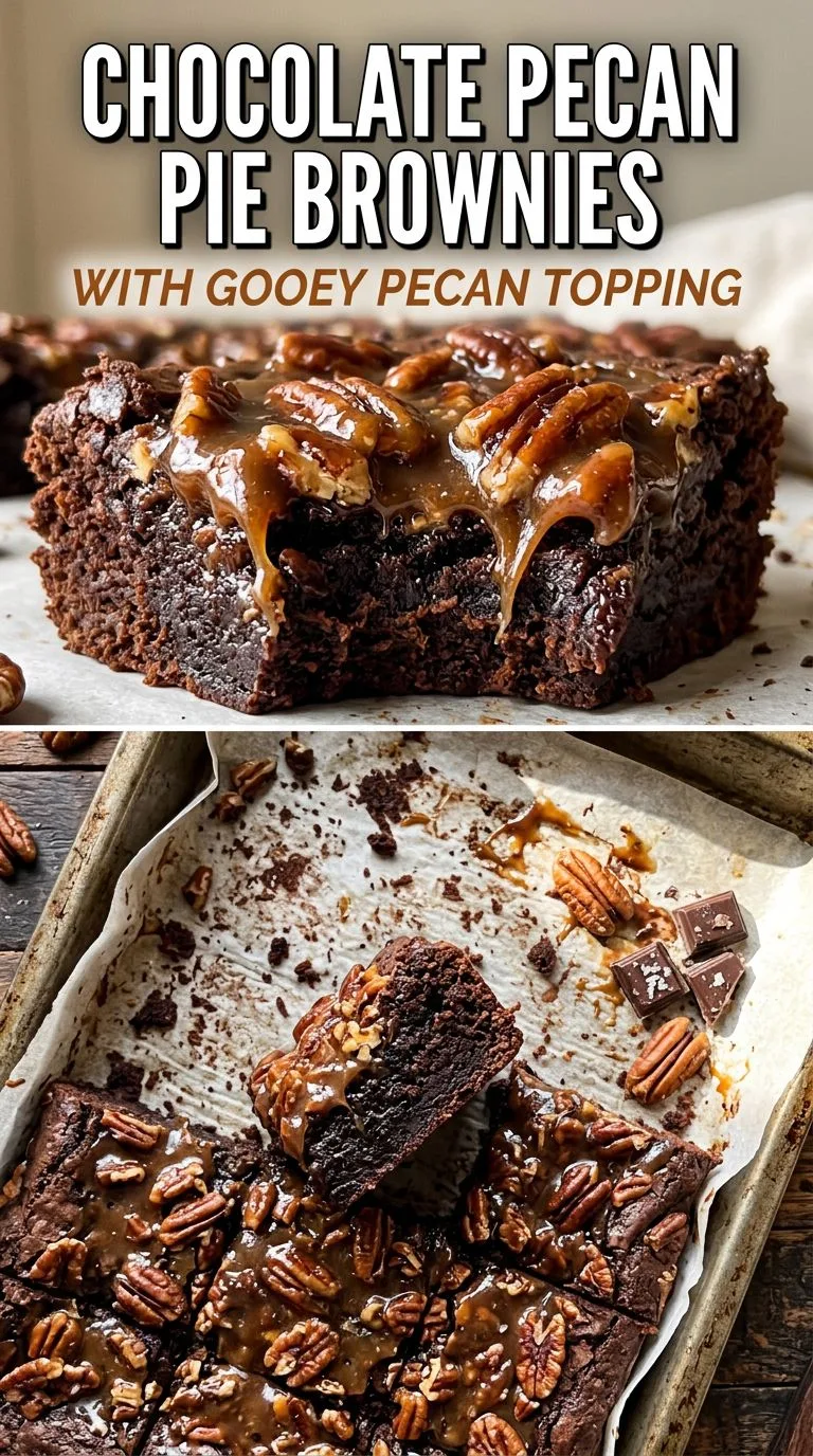 chocolate pecan pie brownies - recipe photo