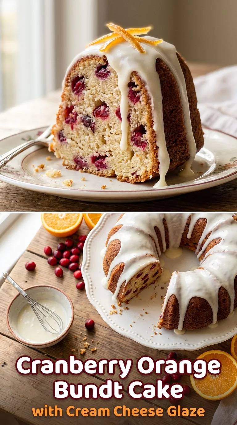 cranberry orange bundt cake - recipe photo