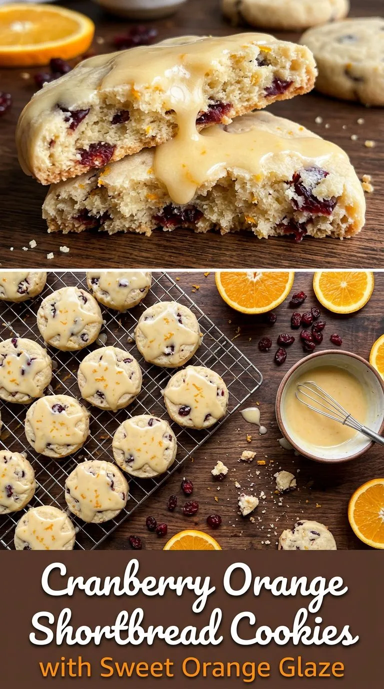 cranberry orange shortbread cookies - recipe photo