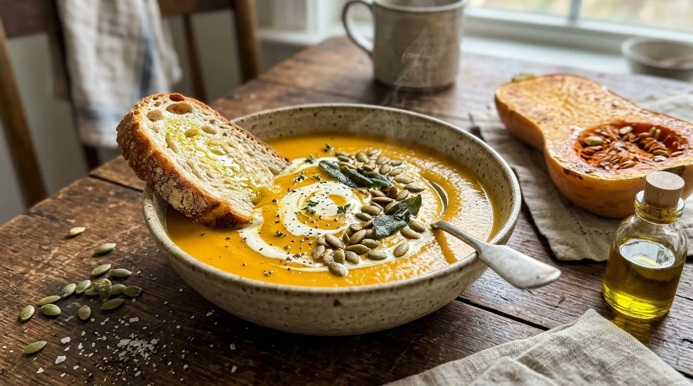 Creamy Butternut Squash Soup - homemade recipe