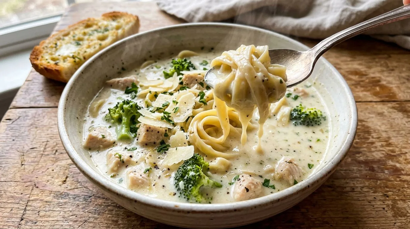 Creamy Chicken Alfredo Soup - homemade recipe