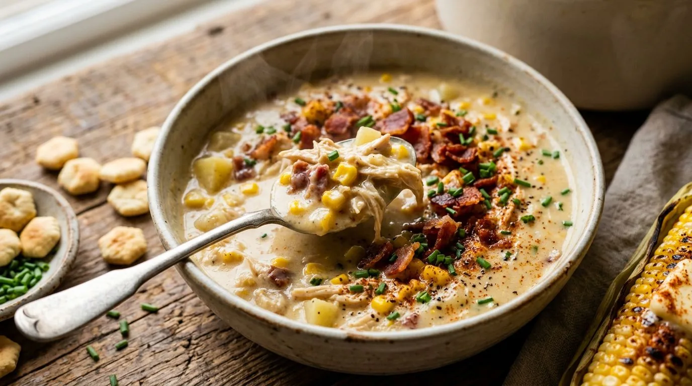 Creamy Chicken and Corn Chowder - homemade recipe