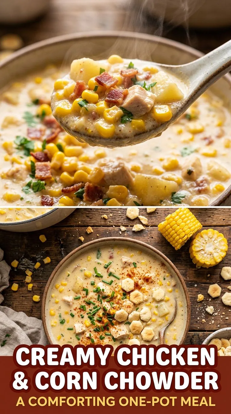 creamy chicken and corn chowder - recipe photo