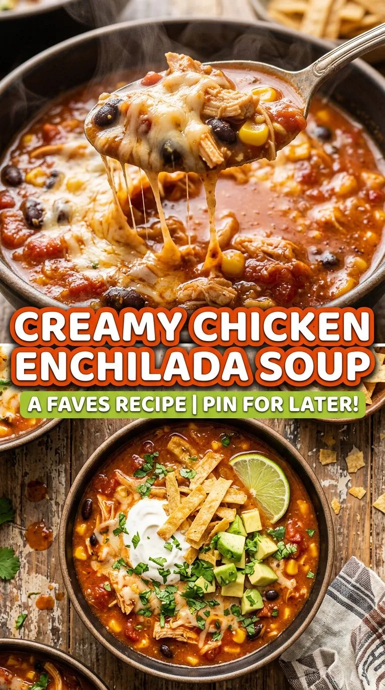 creamy chicken enchilada soup - recipe photo