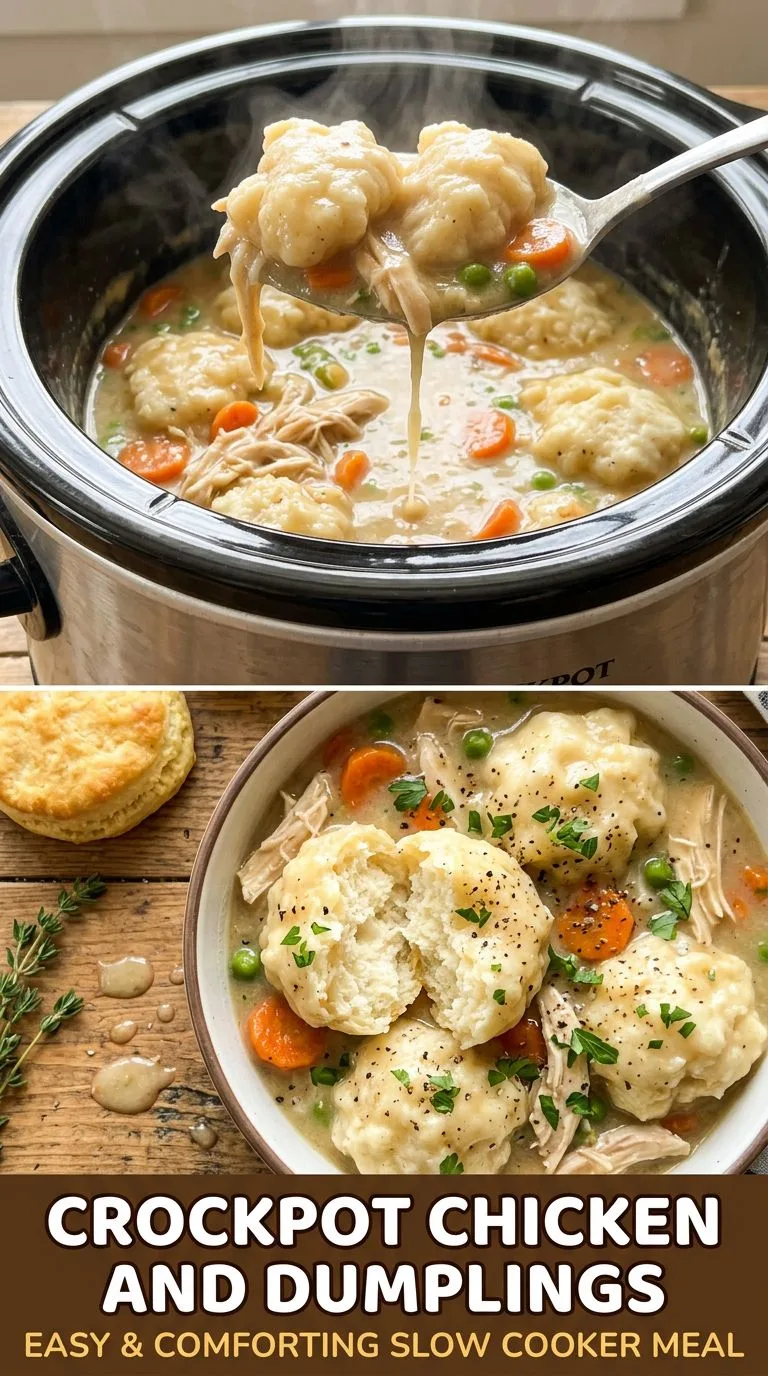 crockpot chicken and dumplings - recipe photo