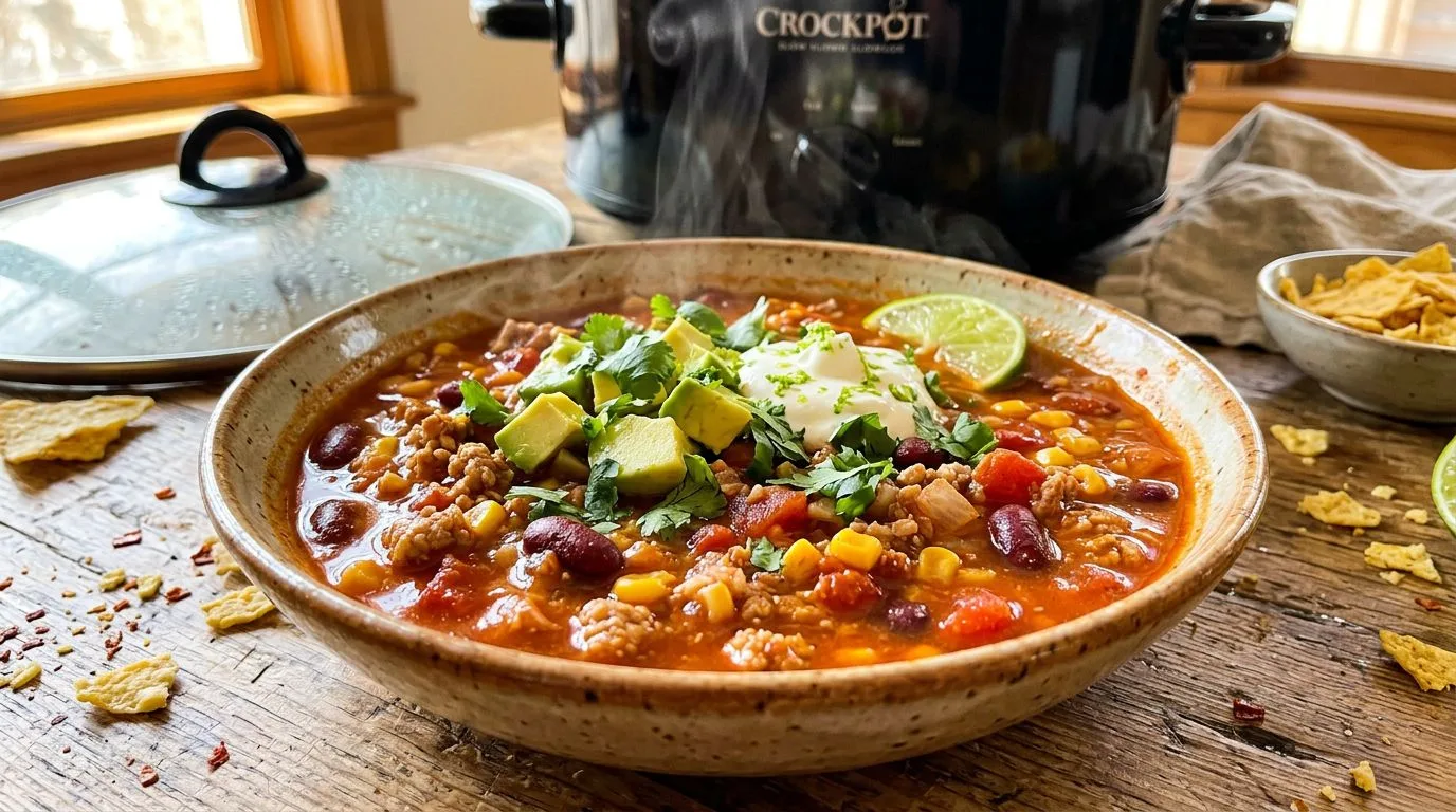 Crockpot Turkey Chili - homemade recipe