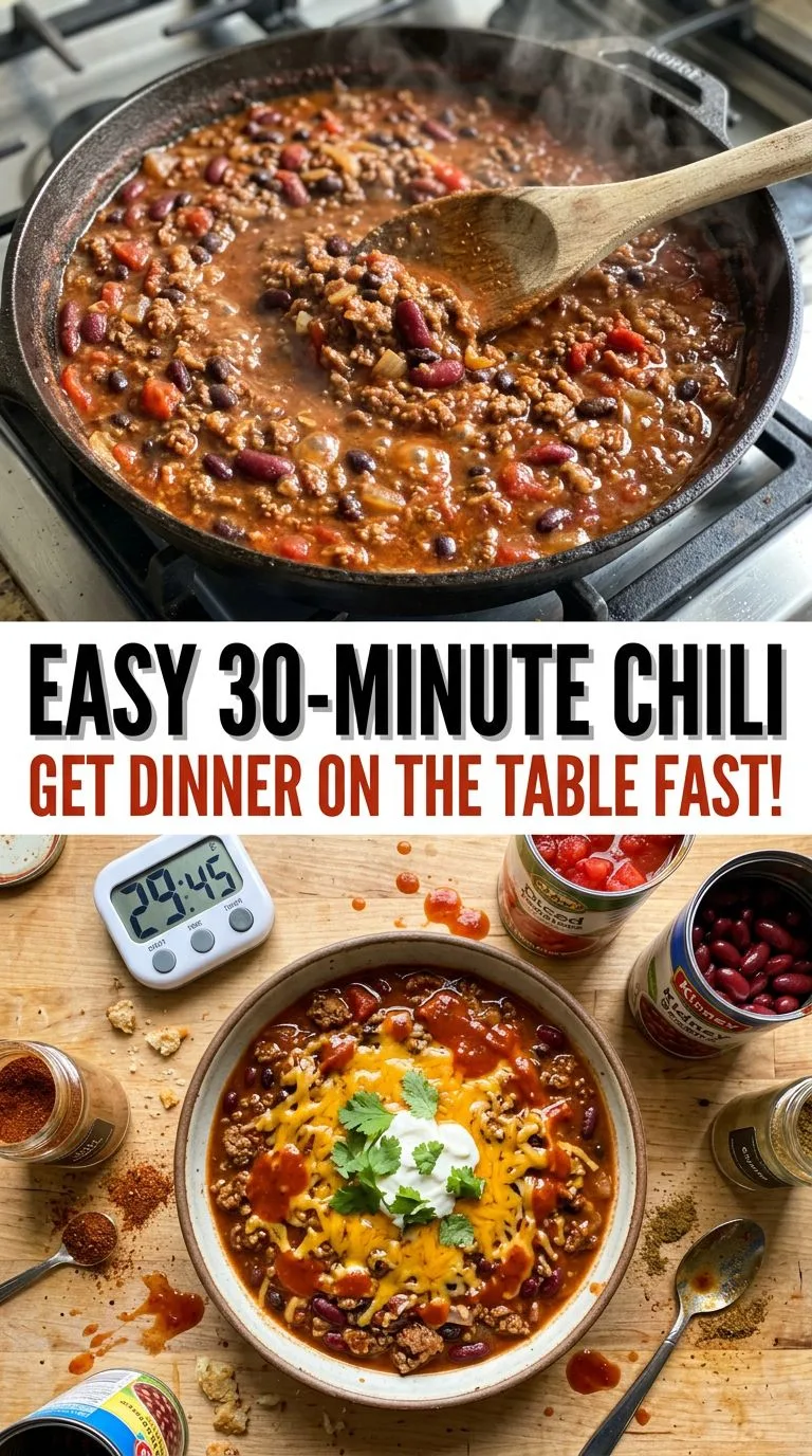 easy 30 minute chili - recipe photo