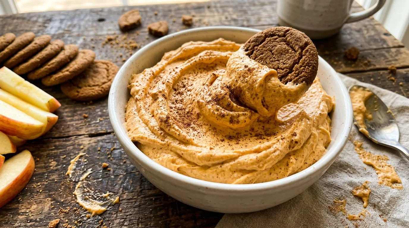Easy Pumpkin Pie Dip with Cream Cheese and Cool Whip - homemade recipe