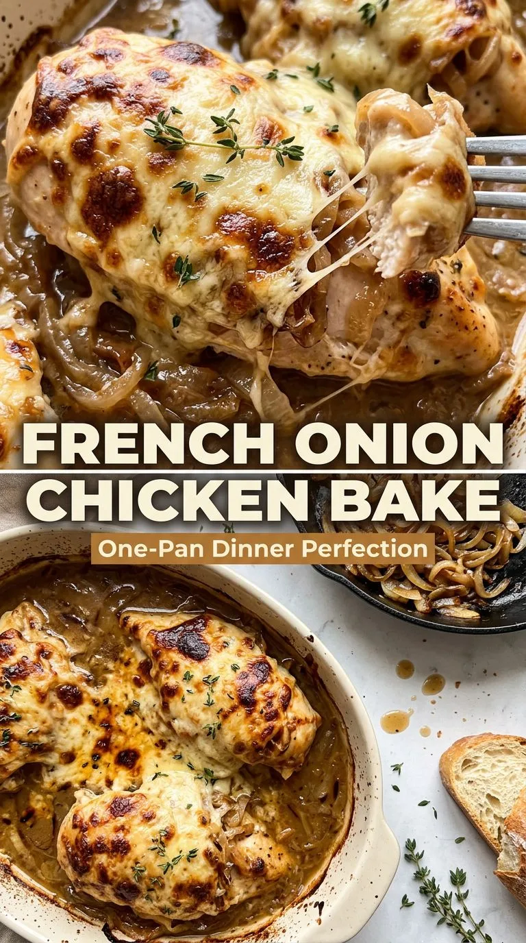 French onion chicken bake - recipe photo