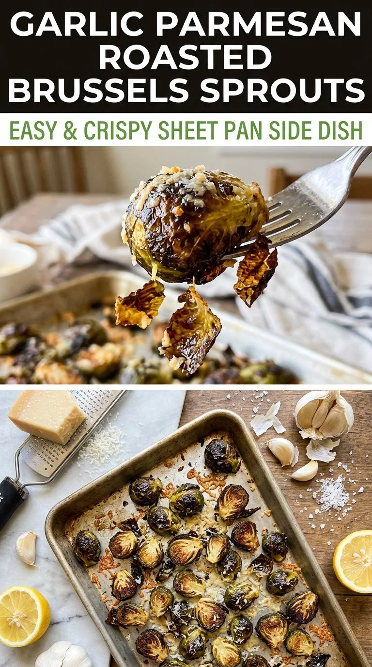 garlic Parmesan roasted Brussels sprouts - recipe photo