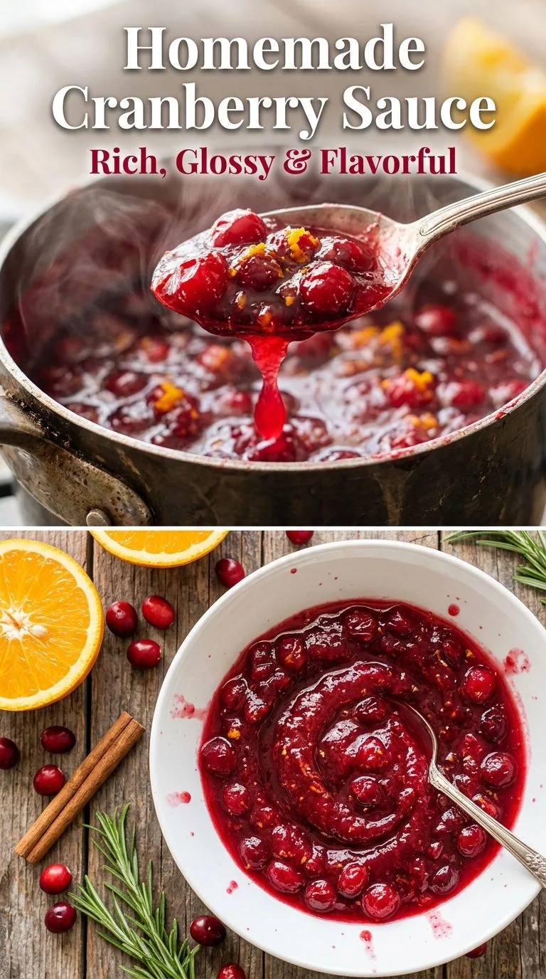homemade cranberry sauce - recipe photo
