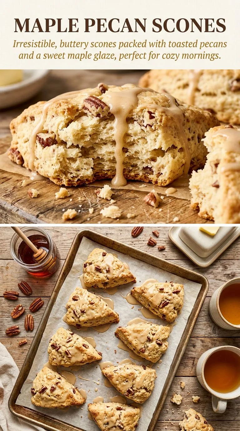 maple pecan scones - recipe photo