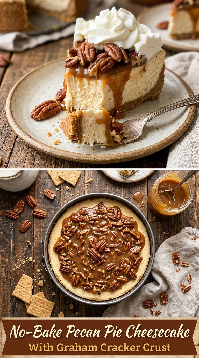 no bake pecan pie cheesecake - recipe photo