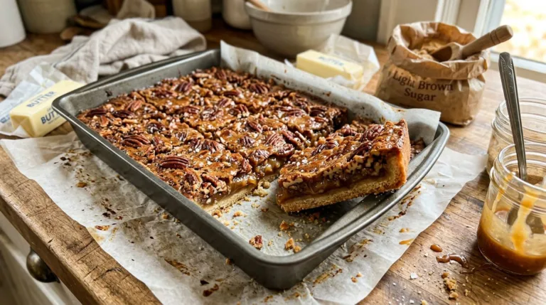 Easy Pecan Pie Bars Recipe with Shortbread Crust