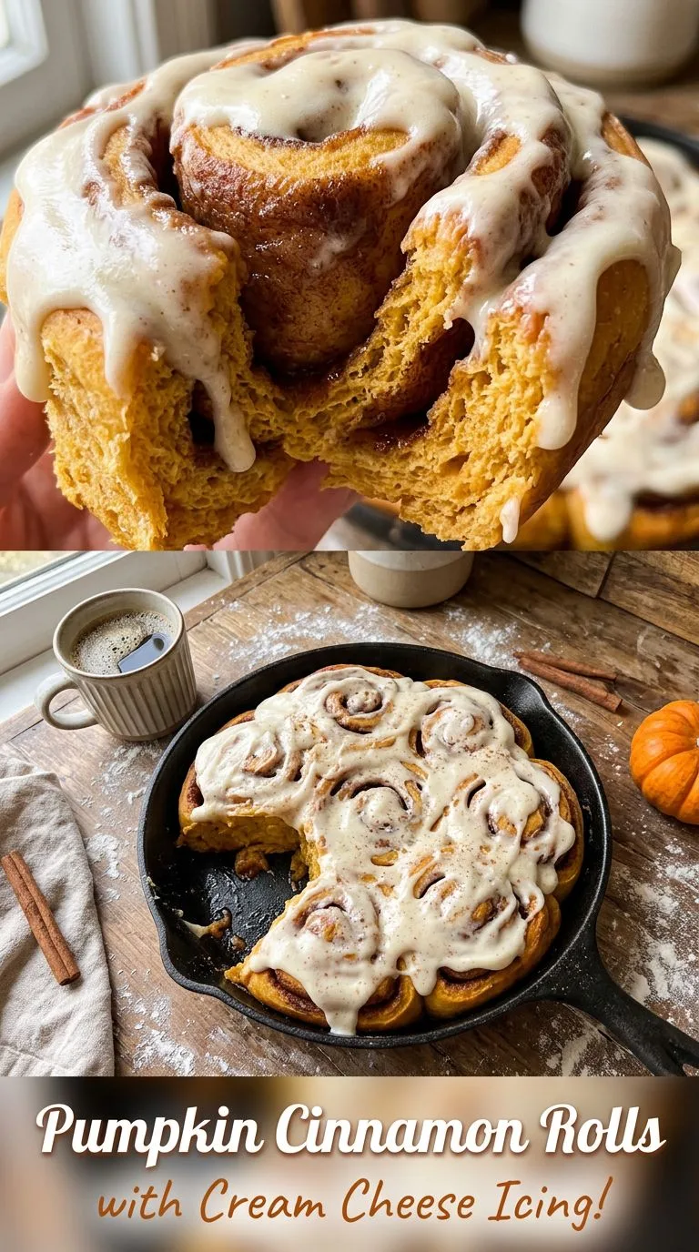 pumpkin cinnamon rolls - recipe photo