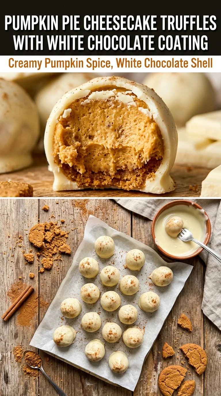 pumpkin pie cheesecake truffles - recipe photo