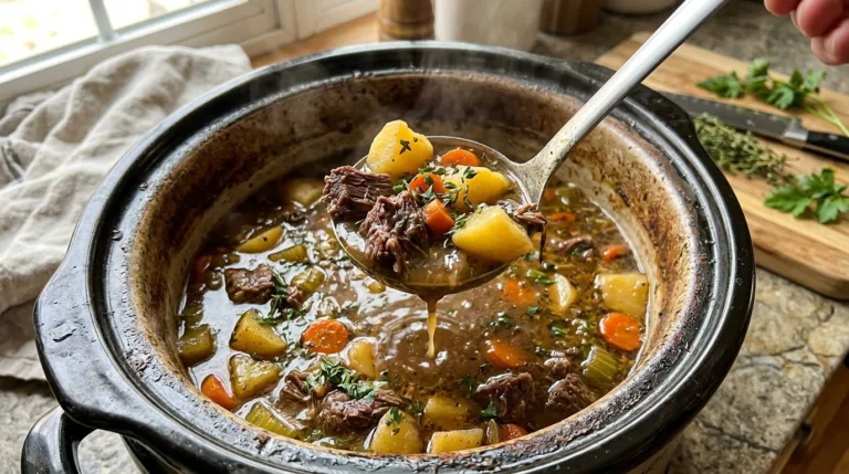 Slow Cooker Beef and Potato Soup Recipe (Easy & Hearty)