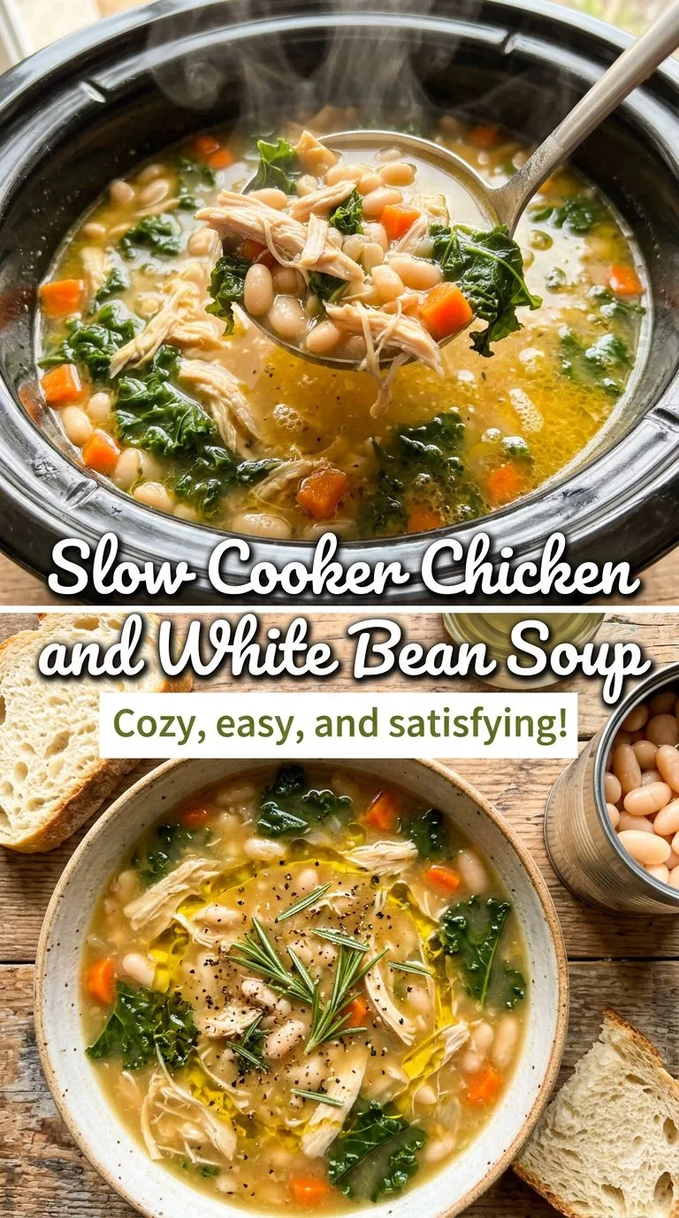 slow cooker chicken and white bean soup - recipe photo