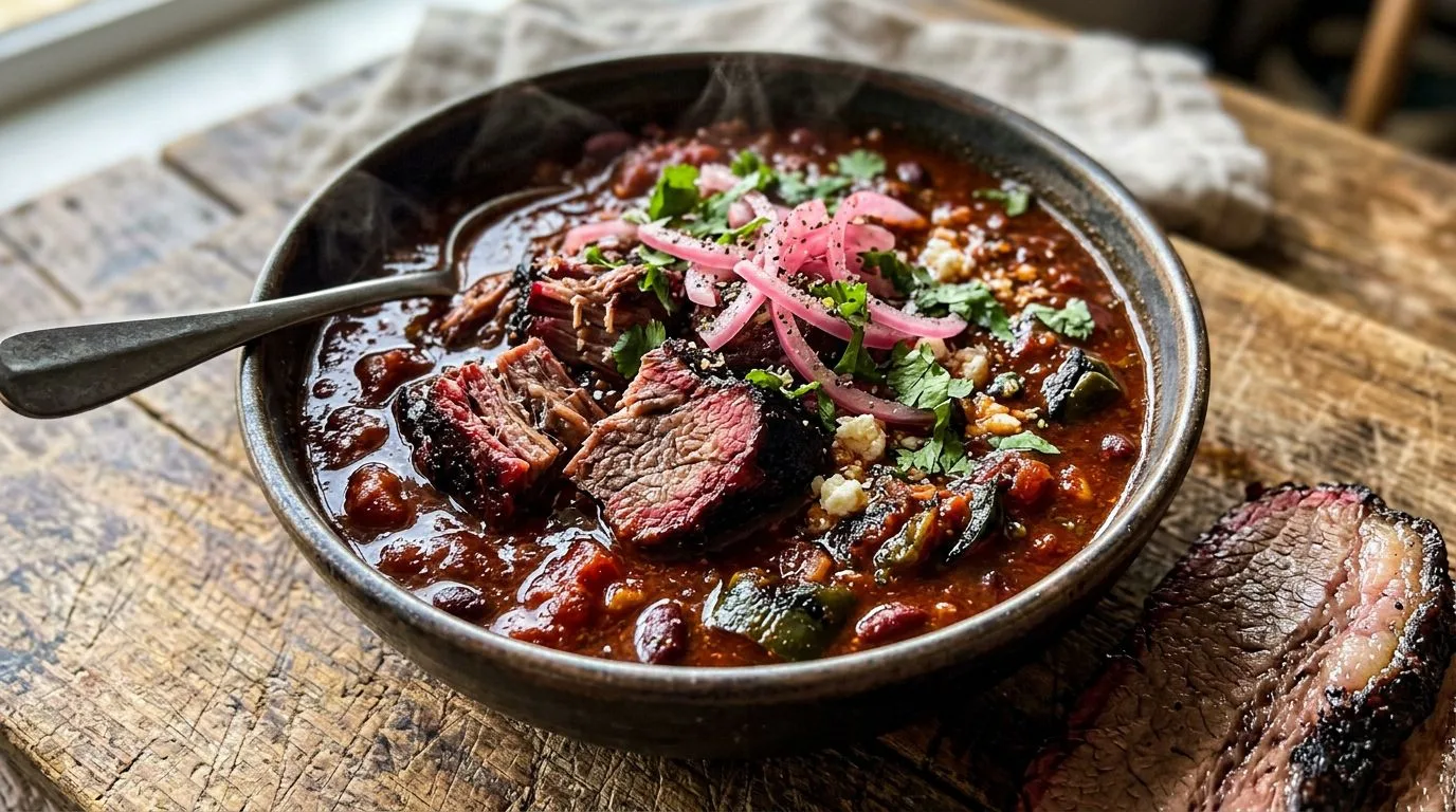 Smoked Brisket Chili - homemade recipe