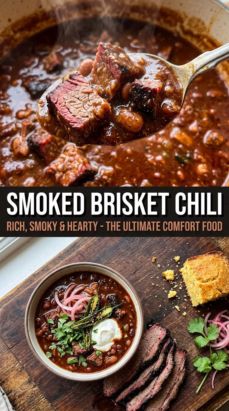 smoked brisket chili - recipe photo
