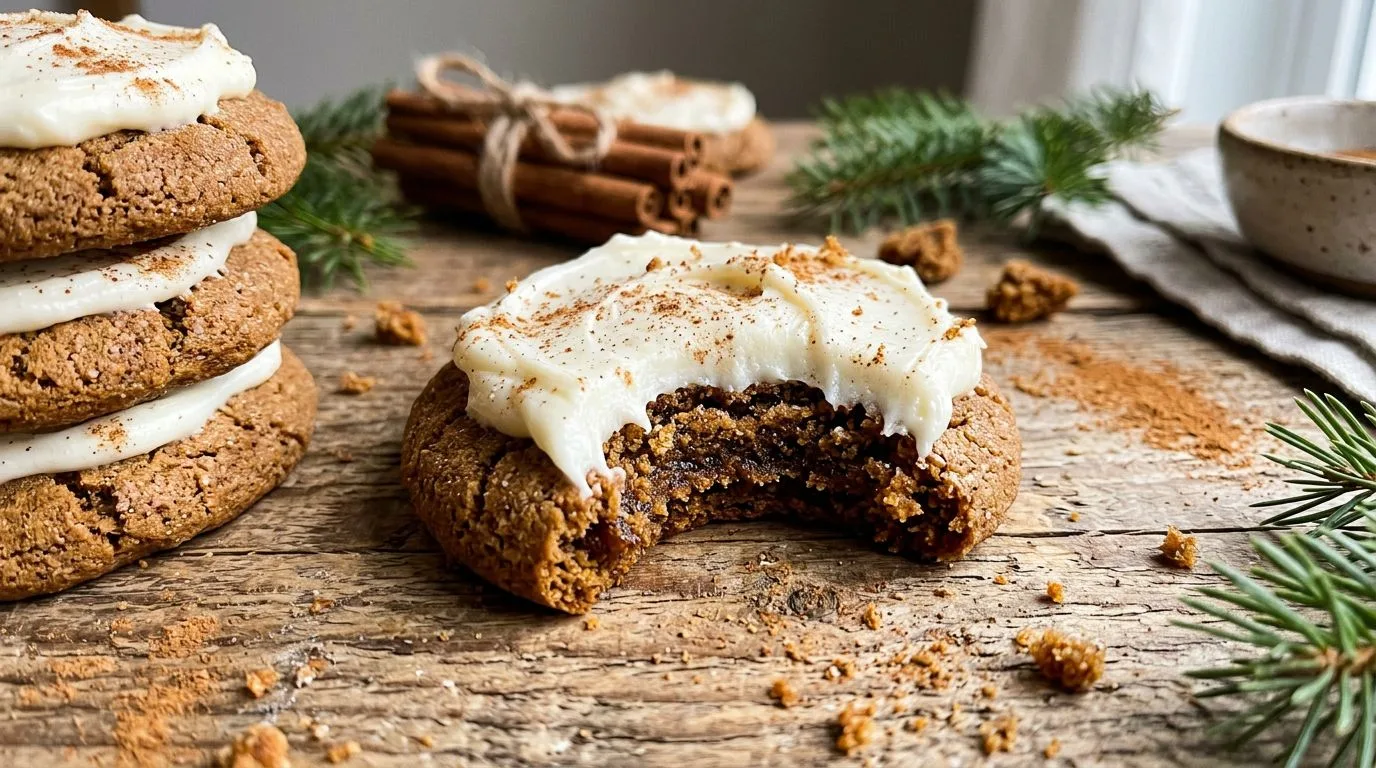 Soft Gingerbread Cookies with Cream Cheese Frosting - homemade recipe