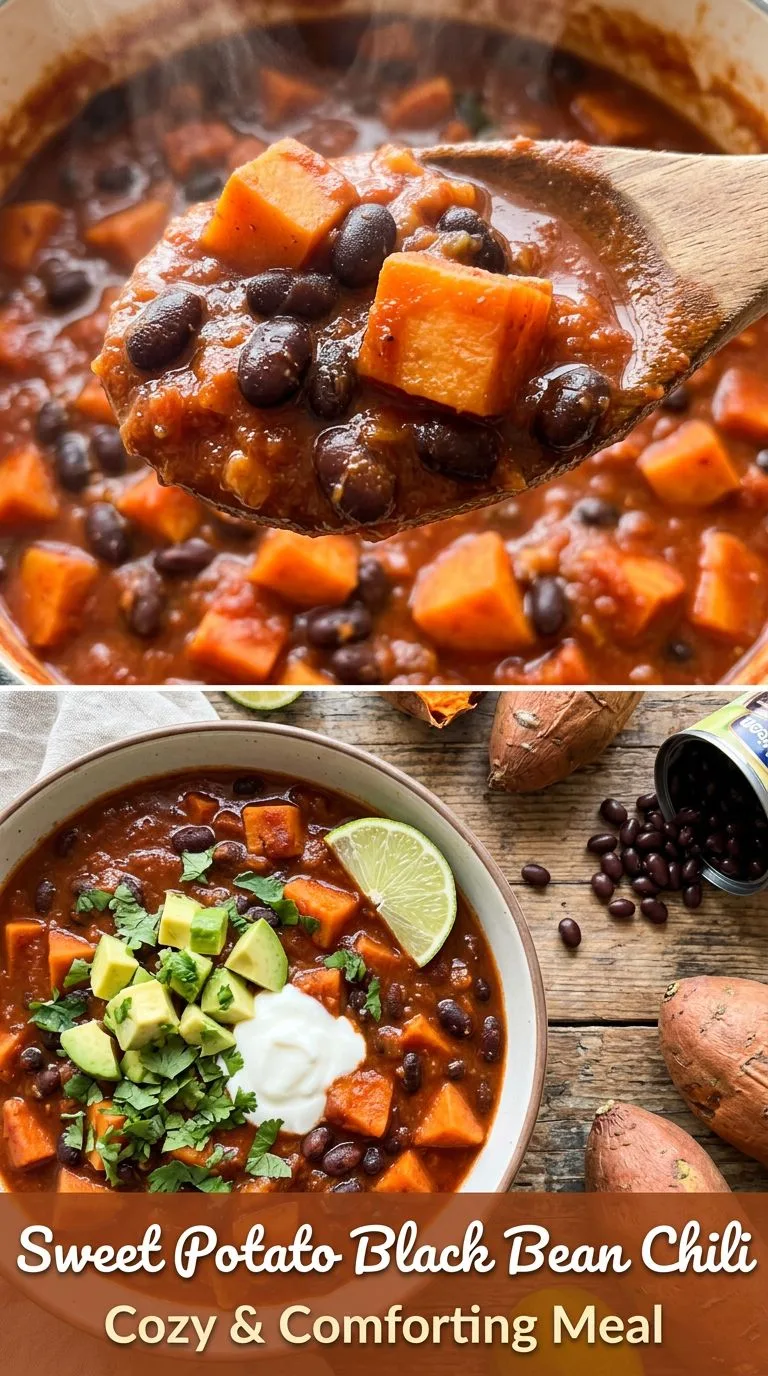 sweet potato black bean chili - recipe photo